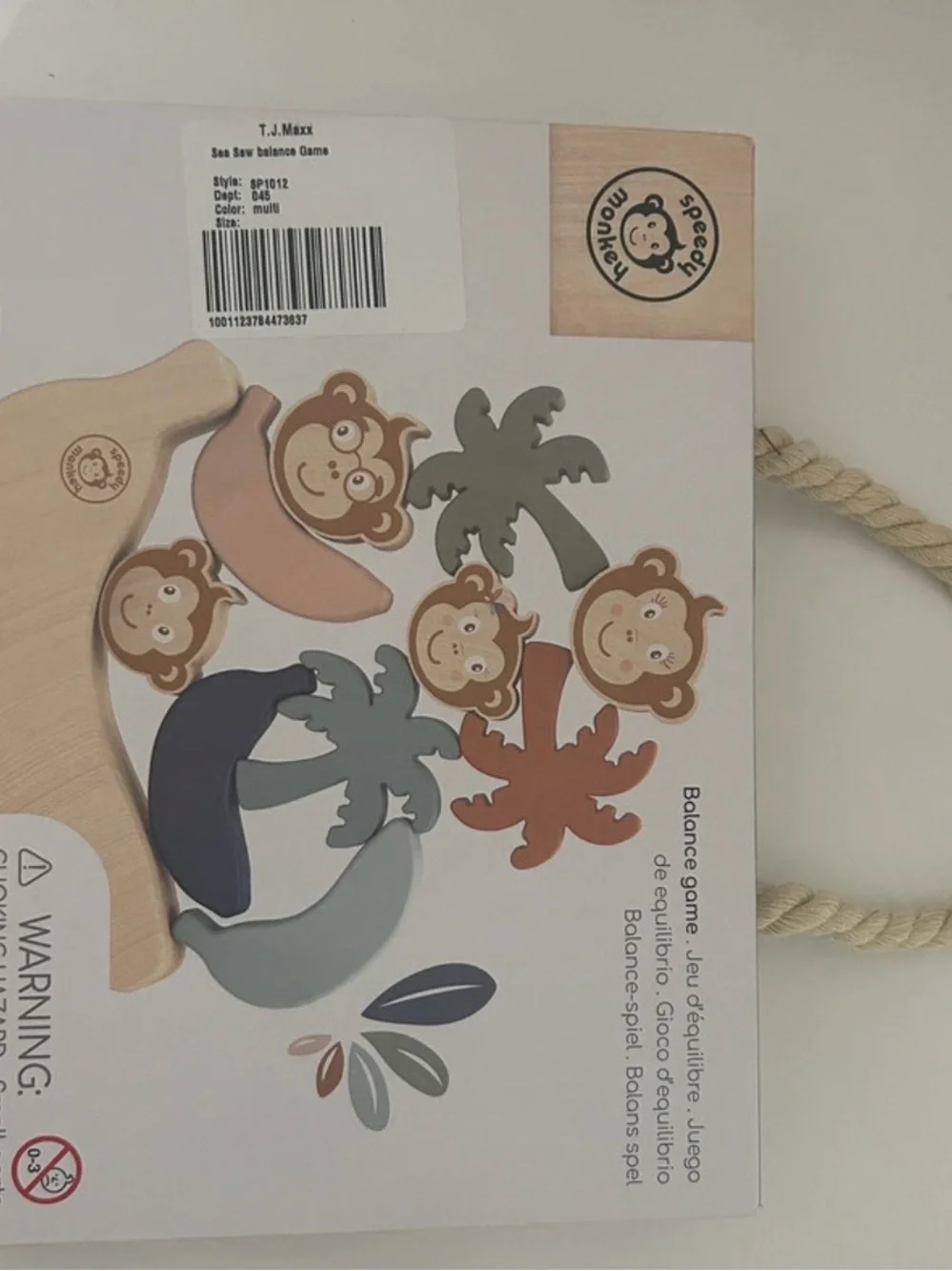 Sensory Monkey Balance Game - baby toddler gift Kids Toy